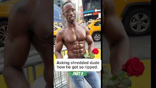 Part 2 Asking shredded dude how he got so ripped abs nyc fitness pullups calisthenics [upl. by Haley81]