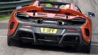 LOUD McLaren 675LT Spider QUICKSILVER Exhaust INSANE Sound amp Acceleration [upl. by Leaj]