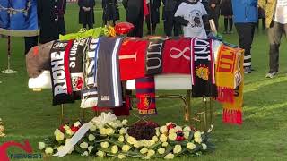 FOGGIA  Allo Zaccheria di Foggia l’ultimo saluto a Samuele 4 vittima dell’incidente del 13 ottobre [upl. by Idolla]