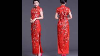 flowered cheongsam traditional shanghai china dress [upl. by Dietrich]