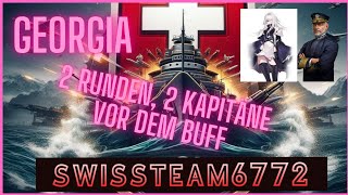 Georgia T7 2 Runden 2 Kapitäne World of Warships Legends [upl. by Maxma]