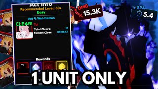 SOLO RAID ACT 4 Only SUNG JINWOO  Anime Vanguards [upl. by Joacimah]