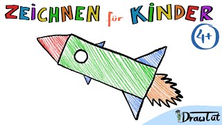 Rakete Zeichnen  Tobis Malschule  4  Malen und Zeichnen lernen für Kinder [upl. by Kipper221]