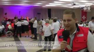 Fünfter Tag der 11 Malteser Romwallfahrt 2015 Abschlussfiesta im Pilgerhotel Fraterna Domus [upl. by Horacio430]