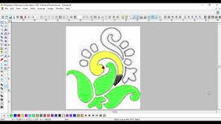 Flat Embroidery Design with complex fill tool Richpeace Embroidery Software [upl. by Yonah297]