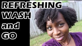 How to Refresh Wash and Go 4B 4C Natural Hair DAY 2  Tresemme Natural and Eco Styler Gel [upl. by Enened]