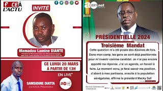 Face à lactualité avec Samsidine DIATTA Invité Mamadou Lamine DIANTÉ de Yaw [upl. by Rolfe]