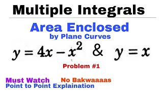 15 Area enclosed by Plane Curves  Problem 1  Multiple Integrals  Important [upl. by Herwig779]