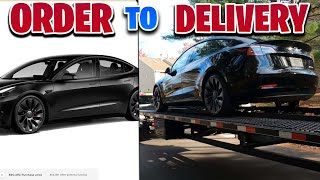 Tesla Order To Home Delivery Process  2022 Model 3 Performance [upl. by Ailisab778]