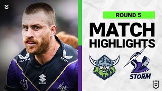 Canberra Raiders v Melbourne Storm  Match Highlights  Round 5 2022  NRL [upl. by Sone]