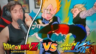 18 rompe el brazo a Vegeta  Reacción comparación doblajes Dragon Ball Z Kai Castellano 46 [upl. by Aikemit]