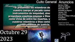 Iglesia Elim Littlerock palmdale ca Culto General 10292023 [upl. by Assiar]