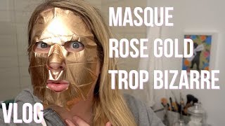 MASQUE ROSE GOLD TROP BIZARRE 👹 FOIL SHEET MASK 😹 VLOG [upl. by Oicirtap224]