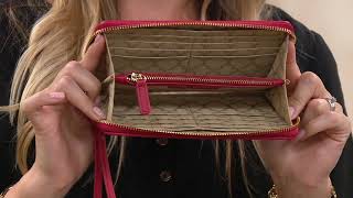 C Wonder Nappa Leather Geo Quilted Zip Wristlet Wallet on QVC [upl. by Eihpos]