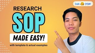 EASY Way to Create Your RESEARCH SOP  Thesis Secret Tricks [upl. by Fayth]