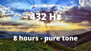 432 Hz  pure tone  The Mother of all healing frequencies  8 hours [upl. by Lednik]