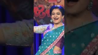 shorts  Indraja Energetic Dance Performance for Pattu Pattu Cheyye Pattu song jabardasth [upl. by Nowaj]