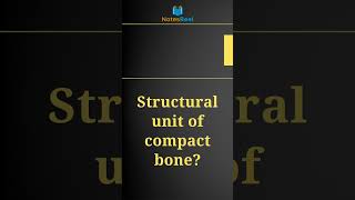 What is the structural unit of compact bone [upl. by Blalock509]