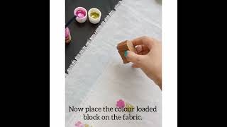 How to do block printing on fabric at home [upl. by Edahc]