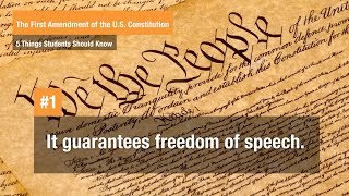 5 Things Students Should Know About the First Amendment [upl. by Mingche]