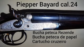 Como ficaram os testes das recargas com a espingarda Pieper Bayard cal24 [upl. by Rourke]