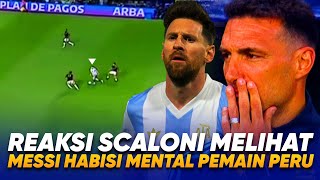 Skills Yang Buat Scaloni Terdiam  Saat Lionel Messi Ajarkan Pemain Peru Cara Gocek Bola [upl. by Goldenberg59]