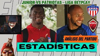 Revisamos estadísticas datos y análisis del Junior vs Patriotas por la Liga BetPlay 2024 [upl. by Beare]