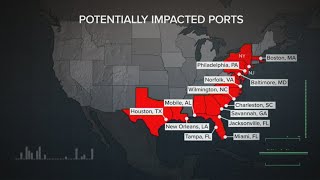 A dockworkers strike could shut down 36 US ports How will it impact consumers [upl. by Olympia548]