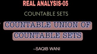 REAL ANALYSIS 05  Countable Union of countable sets  Countable sets  Denumerable union [upl. by Adnoek160]