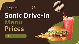 How to Check Sonic DriveIn Menu Prices [upl. by Arlyn21]