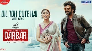 DARBAR Hindi  Dil Toh Cute Hai Video Song  Rajinikanth  AR Murugadoss  Anirudh  Armaan Malik [upl. by Zebedee]