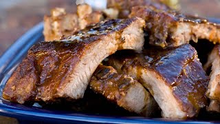 Alton Brown Makes Perfect BabyBack Ribs  Food Network [upl. by Anatak]