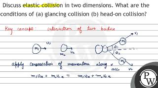 Discuss elastic collision in two dimensions What are the conditions of a glancing collision [upl. by Linell]