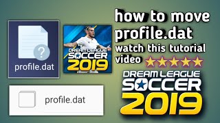 How to move Dream League Soccer 2019 profiledat watch this tutorial video [upl. by Aicinet444]