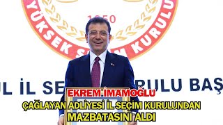 Ekrem İmamoğlu Çağlayan Adliyesinde Mazbatasını aldı [upl. by Nannah]