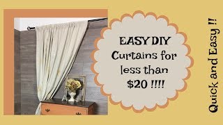 EASY Drop Cloth Curtains Beginner Sewing Project [upl. by Zeena]