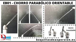 EB01  Boquillas de Aspersión de chorro sólido recto u orientable  Chorro parabólico con rótula [upl. by Figge]