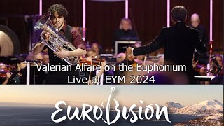 Valerian Alfaré  Switzerland  Euphonium  Excerpt from Euphonium Concert by Paul Mealor  EYM 2024 [upl. by Ardnohsal]