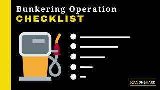 Bunkering Operation Checklist [upl. by Imat965]