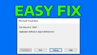 Runtime Error 1004 Application or Object Defined Error  Excel VBA [upl. by Nej]