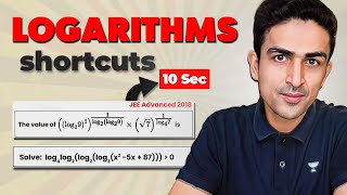 How to Solve Logarithm Questions in 10 Seconds [upl. by Haroppizt]