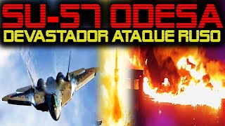 🔴 CAZAS SUKHOI 57 DESTRUYEN LA DEFENSA ANTIAEREA DE ODESSA 🔴 [upl. by Anais]