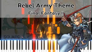 Rebel Army Theme  Final Fantasy II Piano Visualizer [upl. by Swane]