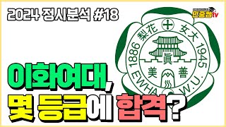 이화여대를 합격하는 가장 확실한 전략  2024 이화여자대학교 체육과학부 정시분석  이대 1단계 수능컷은 [upl. by Sierra377]