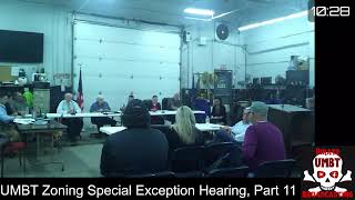 UMBT Zoning Special Exception Hearing Part 11 [upl. by Yasnil]