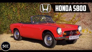 HONDA S800 Cabriolet 1967  Modest test drive  Engine sound  SCC TV [upl. by Alesig740]