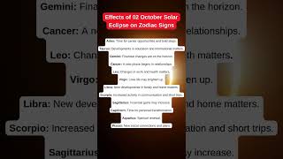 How Will The October Solar Eclipse Change Your Zodiac Sign [upl. by Virendra]