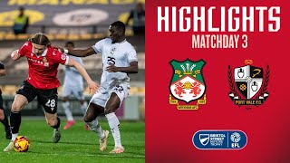 HIGHLIGHTS  Port Vale vs Wrexham Bristol Street Motors Trophy [upl. by Lihka147]