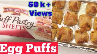 How to make Egg Puff Recipe with Pastry Sheets  Egg Puffs recipe [upl. by Hobbs]