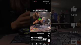 Official skewb single 075 second world record viralvideo rubikscube shorts [upl. by Aihtyc]